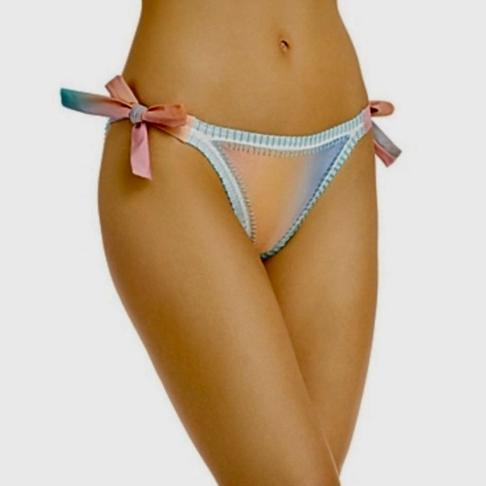 👙 Platinum by Solange Ferranini Ombré Crotched Bikini Bottoms Size Medium